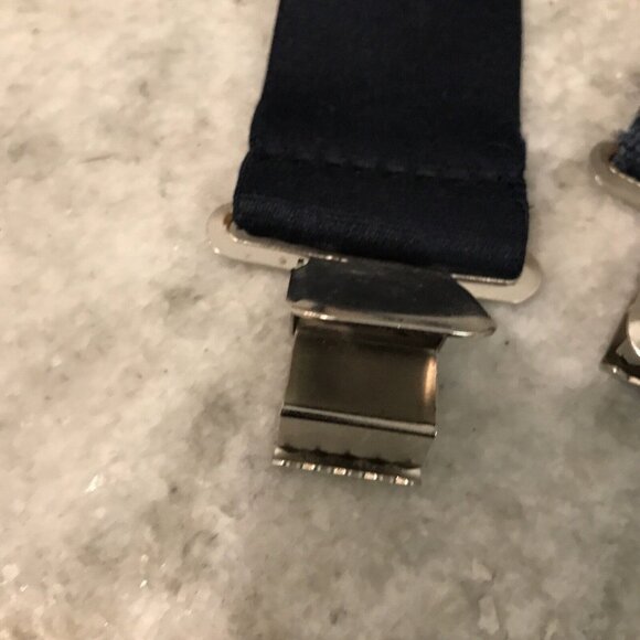 McGuire Nicholas Suspenders Mens Wide Blue Silver Clamps Festival Eclectic Grand - Picture 5 of 6